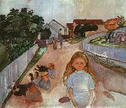 Edvard Munch Street in Asgardstrand oil on canvas